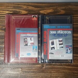 Pioneer Photo Album Lot of 2 BDP-35 300 Photos 4x6 Blue Burgundy New Archival